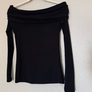 Black Off-Shoulder Women's Top